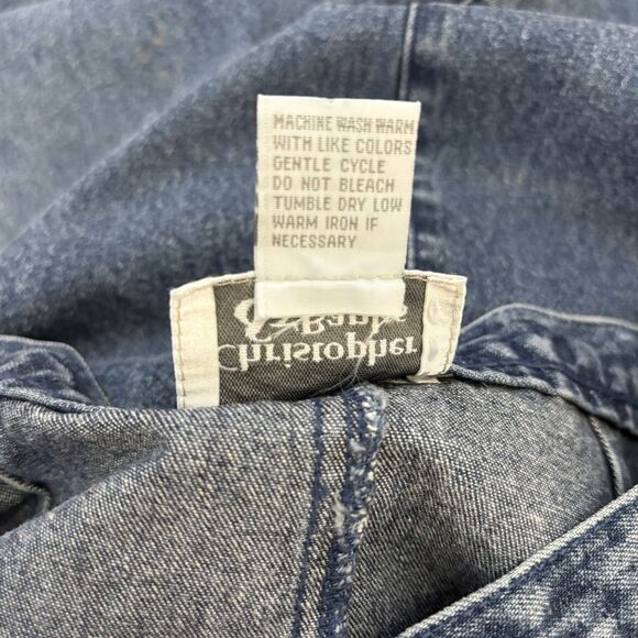 Vintage Y2K Denim Maxi Skirt Size 8 Western Ranch Festival Blue Prairie 90s Norm - Picture 8 of 12